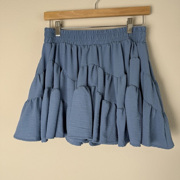 TALULAH Blue Mini Skirt - Picture 3 of 6